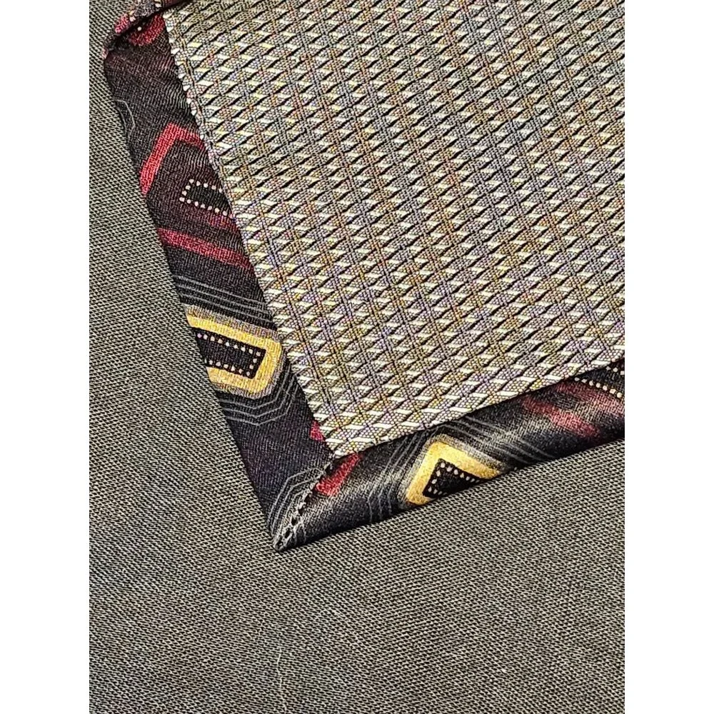 Kilburne & Finch Geometric Pattern Tie - Picture 6 of 9